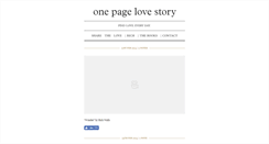 Desktop Screenshot of onepagelovestory.com